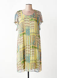 Rochie midi croială fluidă mâneci scurte verde TINTA STYLE femme