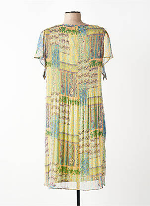 Rochie midi croială fluidă mâneci scurte verde TINTA STYLE femeie