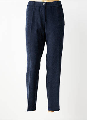 Pantalon chino închidere cu fermoar sub clapetă cu nasturi talie înaltă albastru BARILOCHE femeie