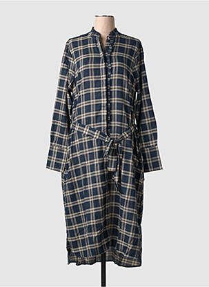 Rochie lungă mâneci lungi mâneci lungi albastru RHUM RAISIN femeie