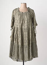 Rochie midi mâneci 3/4 mâneci 3/4 verde RHUM RAISIN femeie
