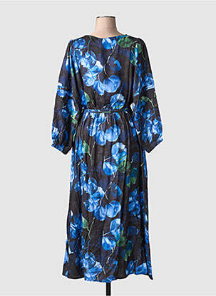 Rochie lungă mâneci lungi mâneci lungi albastru RHUM RAISIN femeie