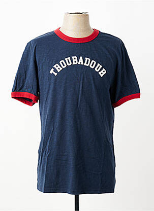 Tricou croială dreaptă mâneci scurte albastru LE VIEUX GAULOIS bărbat