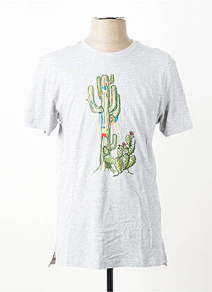 Tricou croială dreaptă mâneci scurte gri WHITE STUFF bărbat