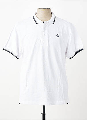 Polo croială dreaptă mâneci scurte alb HARPER&FLINT homme