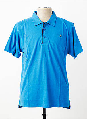 Polo croială dreaptă mâneci scurte albastru HARPER&FLINT homme