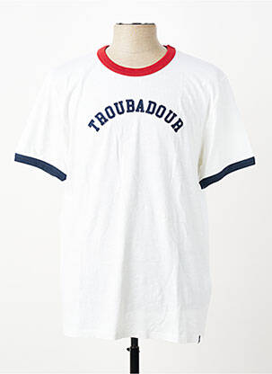 Tricou croială dreaptă mâneci scurte alb LE VIEUX GAULOIS bărbat