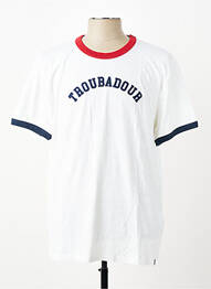 Tricou croială dreaptă mâneci scurte alb LE VIEUX GAULOIS homme