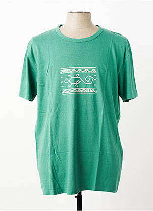 Tricou croială dreaptă mâneci scurte verde POU NOU bărbat