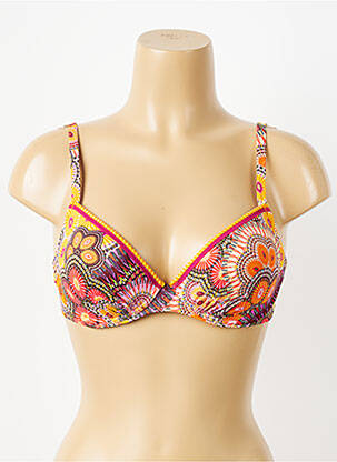 Sutien de costum de baie elasticitate top triunghiuri portocalie ANTIGEL femeie