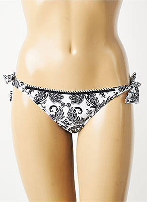 Chiloți de baie imprimeu floral bikini negru ANTIGEL femeie