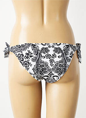 Chiloți de baie imprimeu floral bikini negru ANTIGEL femeie