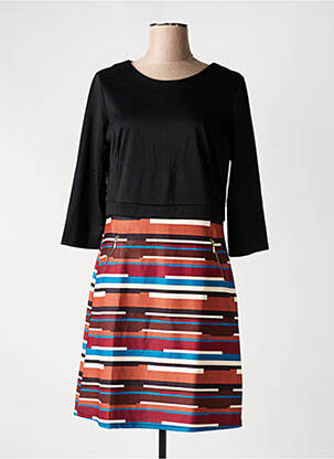 Rochie midi mâneci lungi mâneci lungi negru PLURIELLES femeie