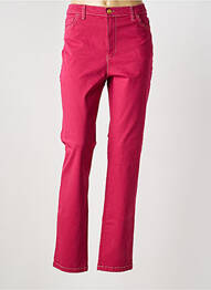 Pantalon slim țesătură poplin mărime normală roz WALTRON femme