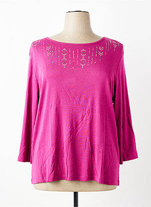 Pulover croială dreaptă mâneci 3/4 violet DIANE LAURY femeie