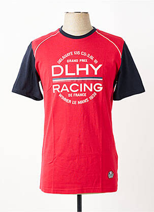 Tricou croială cambrată roșu DELAHAYE bărbat