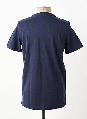 Tricou croială cambrată mâneci scurte albastru TIBET bărbat