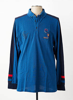 Polo mâneci lungi mâneci lungi albastru LOUIS VICTOR bărbat