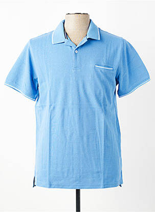 Polo elasticitate mâneci scurte albastru CAMBRIDGE homme