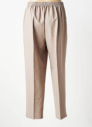 Pantalon drept talie elastică mărime normală maro PLURIELLES femeie