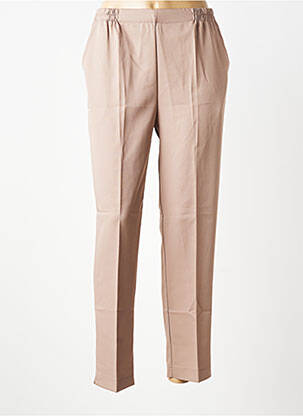 Pantalon slim talie elastică mărime normală maro PLURIELLES femeie
