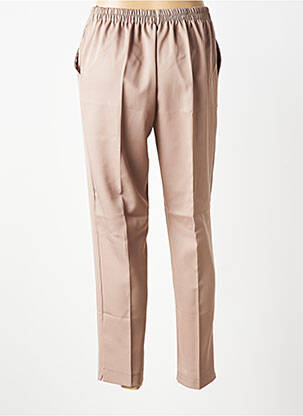 Pantalon slim talie elastică mărime normală maro PLURIELLES femeie