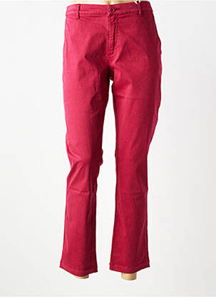 Pantalon chino țesătură poplin mărime normală roșu C'EST BEAU LA VIE femeie