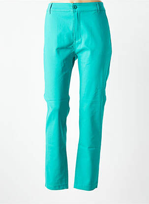Pantalon chino închidere cu fermoar sub clapetă cu nasturi mărime normală albastru LEMON DRESS femme