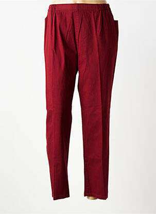 Pantalon drept țesătură poplin mărime normală roșu PLURIELLES femeie