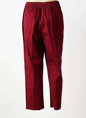 Pantalon drept țesătură poplin mărime normală roșu PLURIELLES femeie