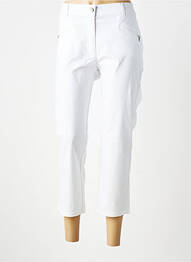 Pantalon trei sferturi elasticitate mărime normală alb DIANE LAURY femme