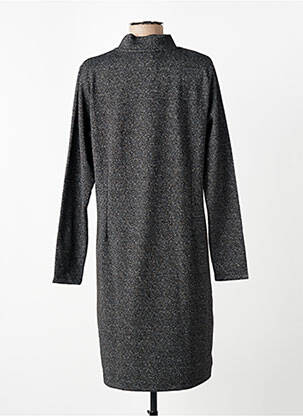 Rochie midi imprimeu fantezie mâneci lungi gri M.X.O femeie