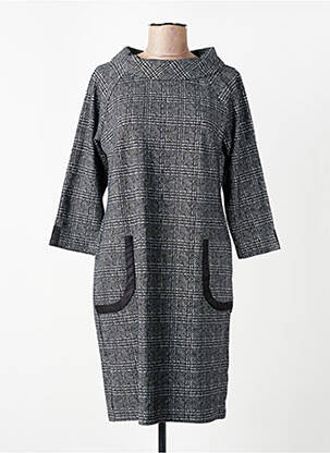 Rochie midi imprimeu fantezie mâneci lungi negru BETTY BARCLAY femeie