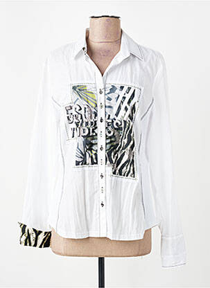 Cămașă croială cambrată mâneci lungi alb JUST WHITE femeie