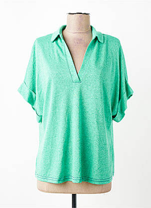 Polo croială dreaptă mâneci scurte verde ESCORPION femme