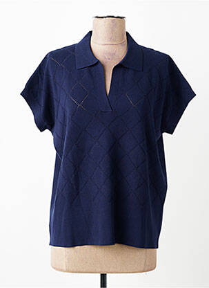 Polo mâneci scurte mâneci scurte albastru ESCORPION femme
