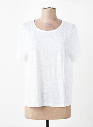 Tricou croială dreaptă mâneci scurte alb ESCORPION femeie