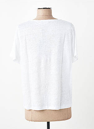 Tricou croială dreaptă mâneci scurte alb ESCORPION femeie