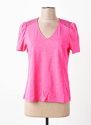 Tricou guler în v mâneci scurte roz GERRY WEBER femeie