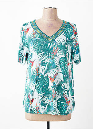 Tricou imprimeu fantezie mâneci scurte verde ESCORPION femme