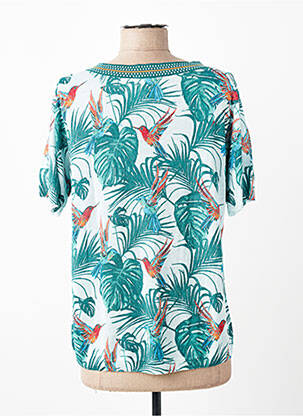Tricou imprimeu fantezie mâneci scurte verde ESCORPION femme