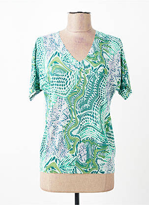 Tricou imprimeu fantezie mâneci scurte verde ESCORPION femeie