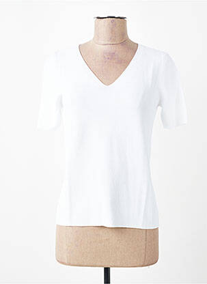Tricou guler în v mâneci scurte alb ESCORPION femeie