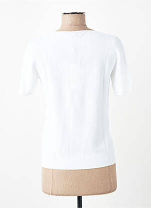 Tricou guler în v mâneci scurte alb ESCORPION femeie