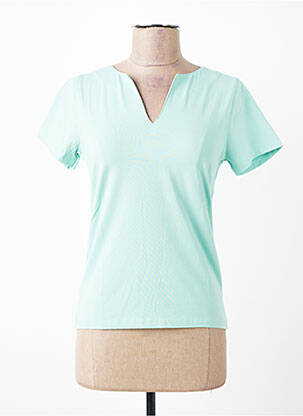 Tricou guler în v mâneci scurte verde ESCORPION femeie