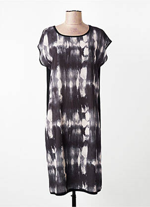 Rochie midi croială fluidă mâneci scurte negru ESCORPION femeie