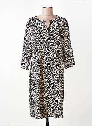 Rochie midi mâneci 3/4 mâneci 3/4 bej FRANK WALDER femeie