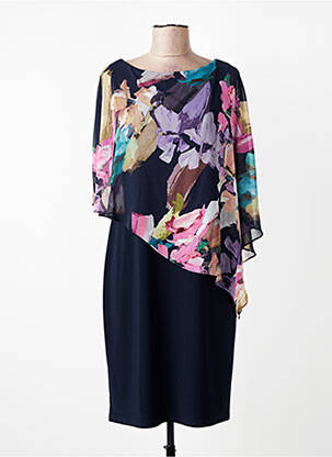 Rochie midi imprimeu floral mâneci 3/4 albastru JOSEPH RIBKOFF femeie