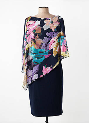 Rochie midi imprimeu floral mâneci 3/4 albastru JOSEPH RIBKOFF femeie