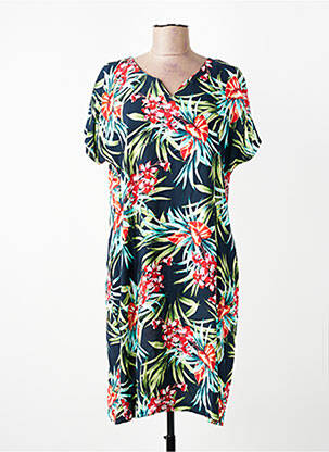 Rochie midi mâneci scurte mâneci scurte albastru BERMUDES femeie